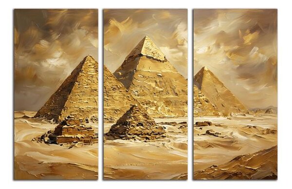 Obraz na plátně Zlatavé pyramidy