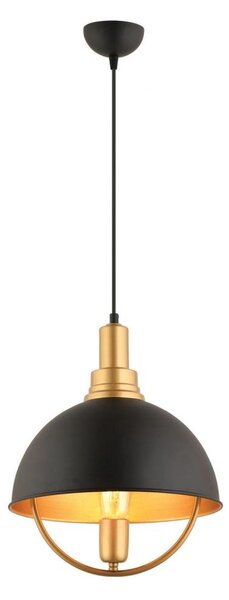 Lustr na lanku MONZA 1xE27/40W/230V pr. 30 cm černá/zlatá