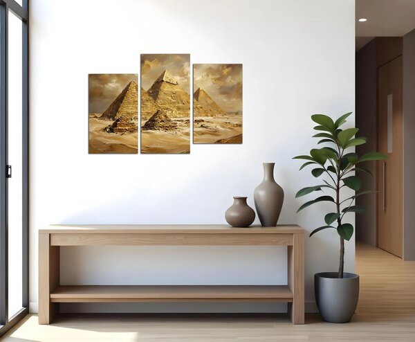 Obraz na plátně Zlatavé pyramidy
