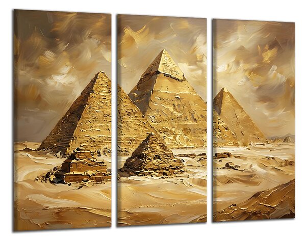 Obraz na plátně Zlatavé pyramidy