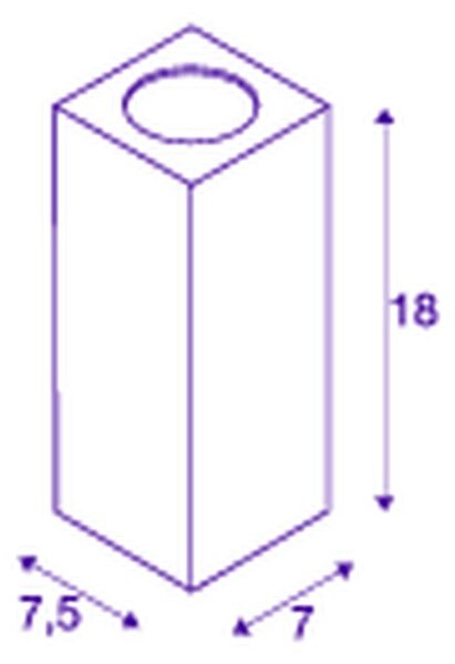 SLV 229525 Theo Wall, venkovní nástěnné svítidlo pro svícení dolu, 1x35W GU10, antracit, výška 18cm, IP44