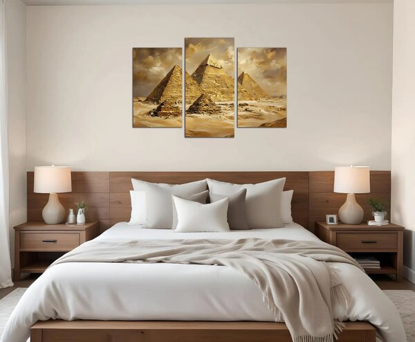 Obraz na plátně Zlatavé pyramidy
