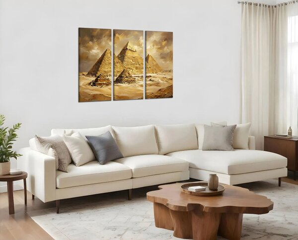 Obraz na plátně Zlatavé pyramidy