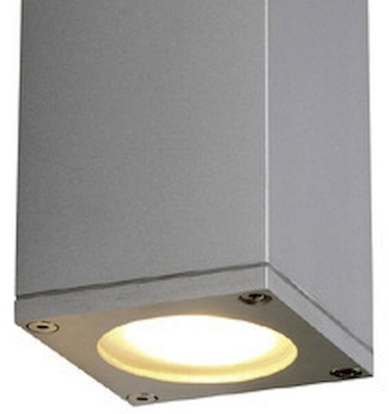 SLV 229532 Theo Up-Down Wall, venkovní nástěnné svítidlo pro svícení nahoru a dolu, 2x35W GU10, stříbrnošedá, výška 22,5cm, IP44
