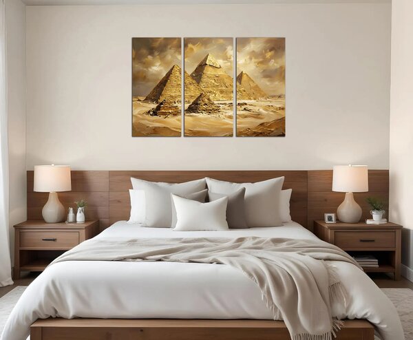 Obraz na plátně Zlatavé pyramidy