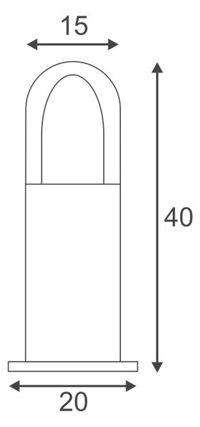 SLV 229431 Rusty Cone 40, venkovní sloupek, 1x11W (energeticky úsporné), patina rzi, IP54, 40cm