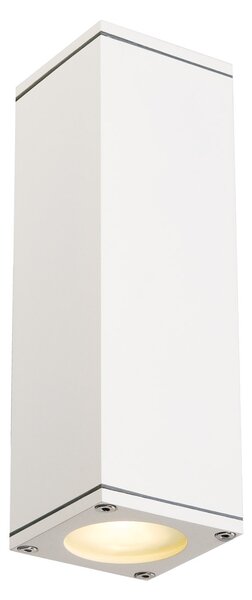 SLV 229531 Theo Up-Down Wall, venkovní nástěnné svítidlo pro svícení nahoru a dolu, 2x35W GU10, bílá, výška 22,5cm, IP44