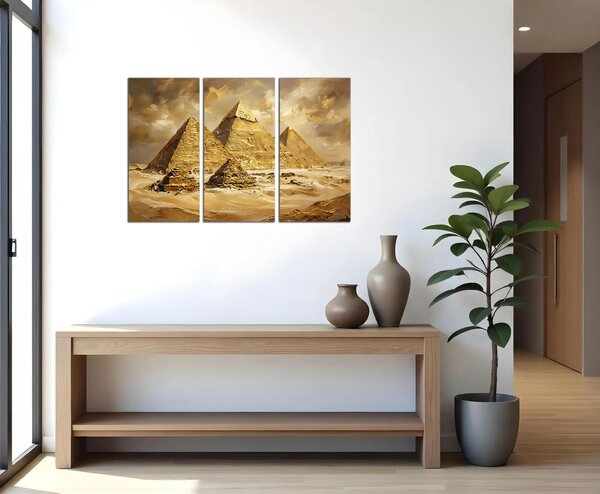 Obraz na plátně Zlatavé pyramidy