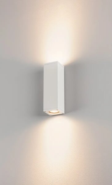SLV 229531 Theo Up-Down Wall, venkovní nástěnné svítidlo pro svícení nahoru a dolu, 2x35W GU10, bílá, výška 22,5cm, IP44