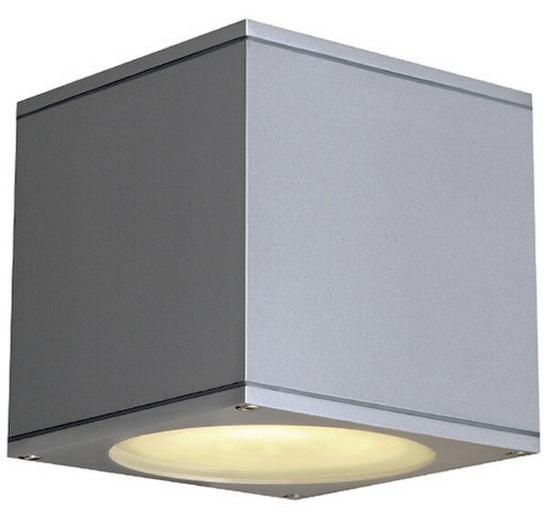 SLV 229564 Theo Big Single Wall, nástěnné venkovní svítidlo, 1x75W GU10 ES111, stříbrnošedá, výška 13,5cm, IP44