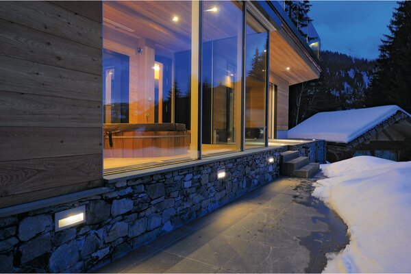 SLV 229702 LED Downunder, venkovní svítidlo do stěny, 3,6W LED, stříbrnošedá, 17x11cm, teple bílá barva světla, IP54