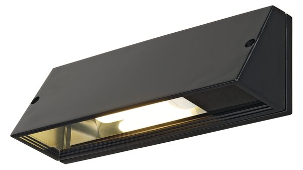 SLV 230030 Pema, venkovní nástěnné svítidlo se spodním svícením, 1x15W E27, černá, délka 28cm, IP44