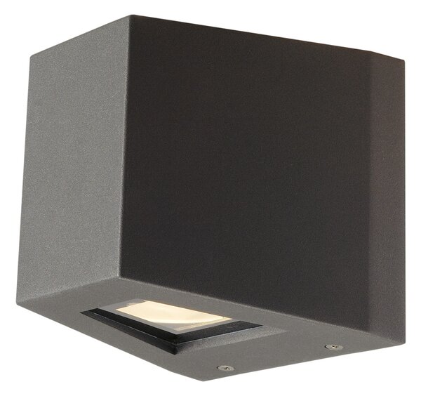 SLV 229665 Out-beam LED, nástěnné svítidlo se svícením nahoru-dolu, 18W LED, 3000K, antracit, výška 15cm, IP44
