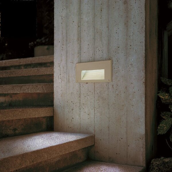 SLV 229702 LED Downunder, venkovní svítidlo do stěny, 3,6W LED, stříbrnošedá, 17x11cm, teple bílá barva světla, IP54