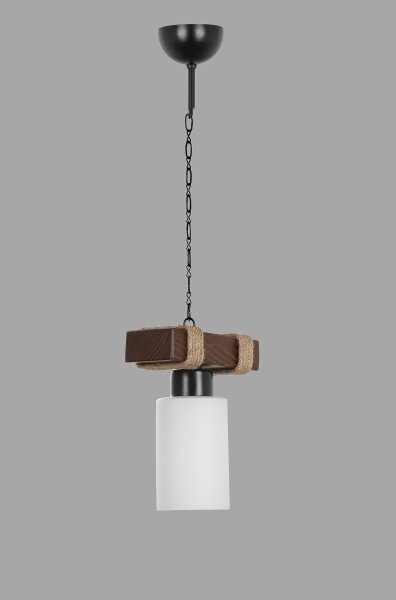 Lustr na řetězu JASMIN 1xE27/40W/230V hnědá/bílá