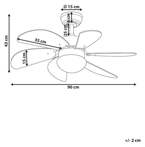 Stropní ventilátor se světlem LOGAR s dálkovým ovládáním LED Růžová