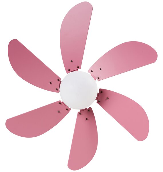 Stropní ventilátor se světlem LOGAR s dálkovým ovládáním LED Růžová