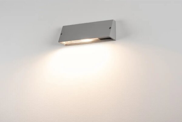 SLV 230034 Pema, venkovní nástěnné svítidlo se spodním svícením, 1x15W E27, stříbrná, délka 28cm, IP44