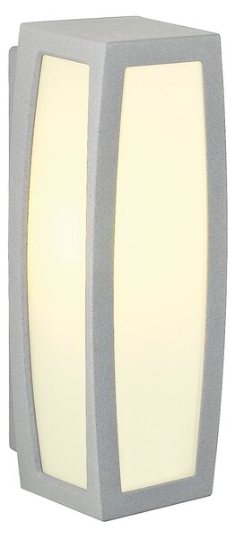 SLV 230044 Meridian box, nástěnné venkovní svítidlo, 1x20W, stříbrnošedá, 38cm, IP54