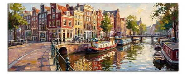 Obraz na plátně Barevný Amsterdam