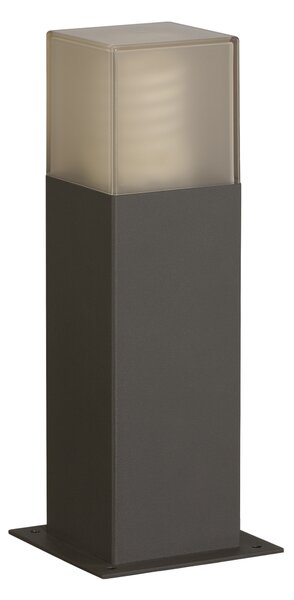 SLV 231215 Grafit, hranatý venkovní sloupek, 1x11W E27, antracit, výška 30cm, IP44