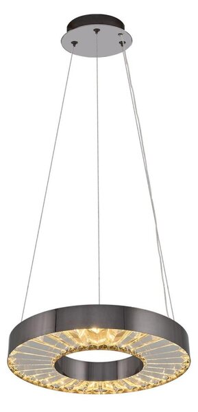 LED Lustr na lanku JESI LED/35W/230V 3000K pr. 40 cm stříbrná