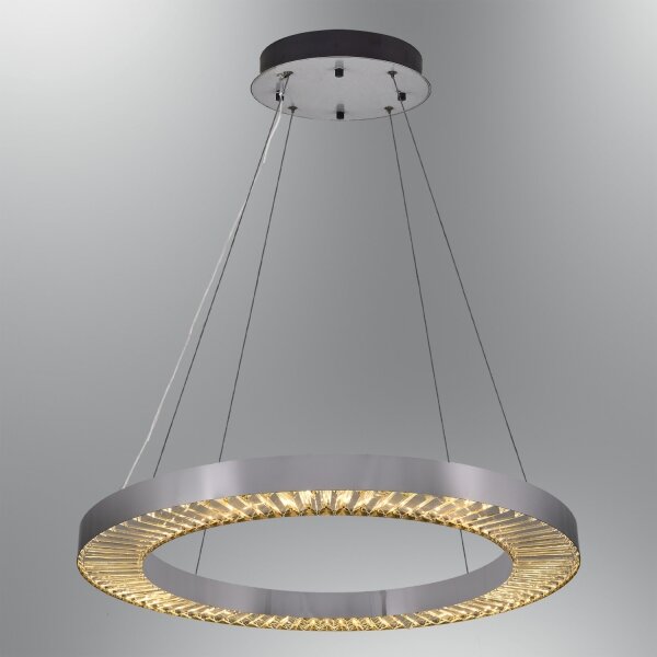LED Lustr na lanku JESI LED/85W/230V 3000K pr. 80 cm stříbrná