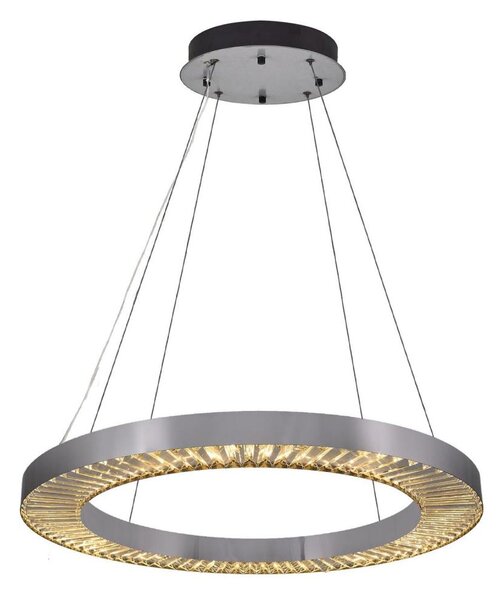 LED Lustr na lanku JESI LED/85W/230V 3000K pr. 80 cm stříbrná