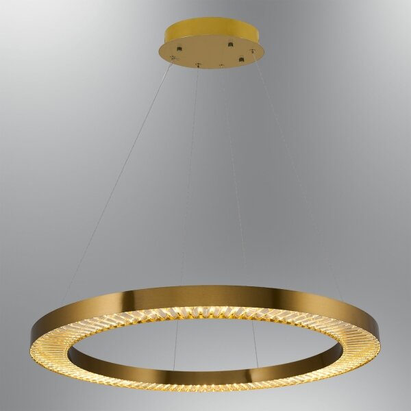 LED Lustr na lanku JESI LED/90W/230V 3000K pr. 100 cm bronzová