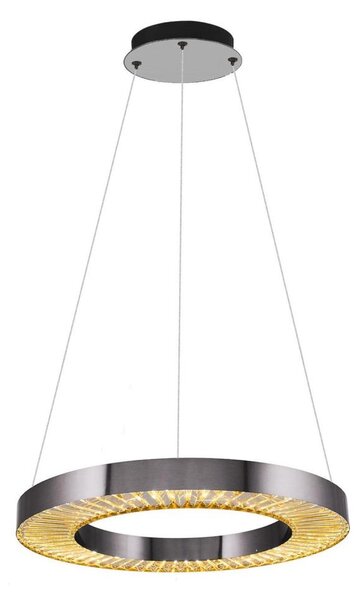 LED Lustr na lanku JESI LED/35W/230V 3000K pr. 60 cm stříbrná
