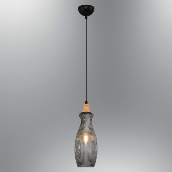 Lustr na lanku BOTTLE 1xE14/4W/230V kouřová