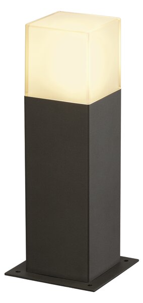 SLV 231215 Grafit, hranatý venkovní sloupek, 1x11W E27, antracit, výška 30cm, IP44
