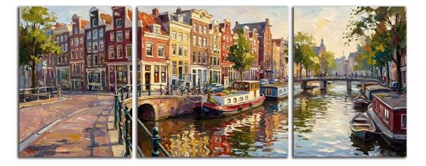 Obraz na plátně Barevný Amsterdam