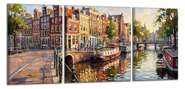 Obraz na plátně Barevný Amsterdam
