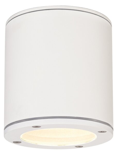 SLV 231541 Sitra, bílé stropní venkovní svítidlo, 1x9W, prům. 10cm, IP44