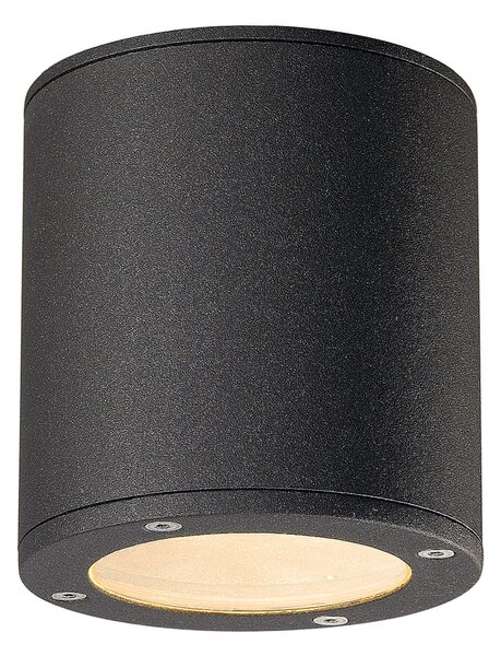 SLV 231545 Sitra, antracitové stropní venkovní svítidlo, 1x9W, prům. 10cm, IP44