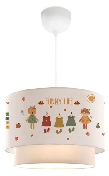 Dětský lustr CANDY 1xE27/40W/230V bílá/pestrobarevná