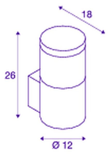 SLV 231585 F-Pol, nástěnné svítidlo do exteriéru, 1x24W E27, antracit, výška 26cm, IP54