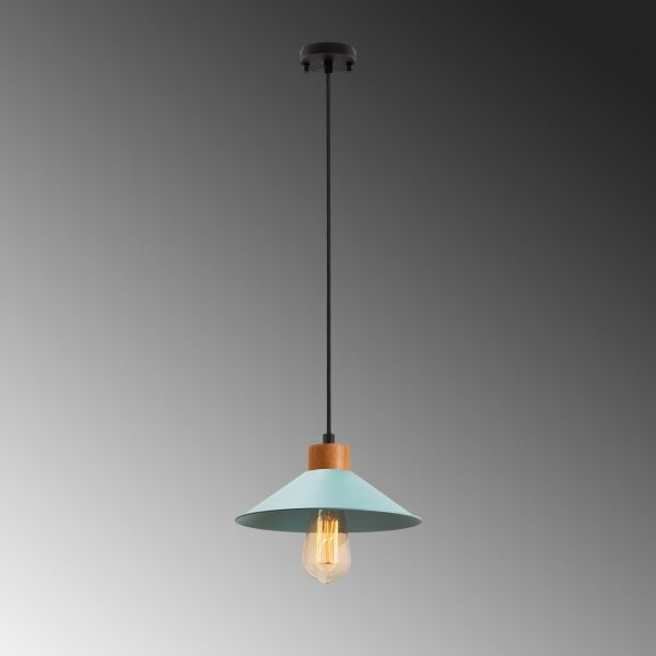 Lustr na lanku MANAVGAT 1xE27/40W/230V modrá/hnědá