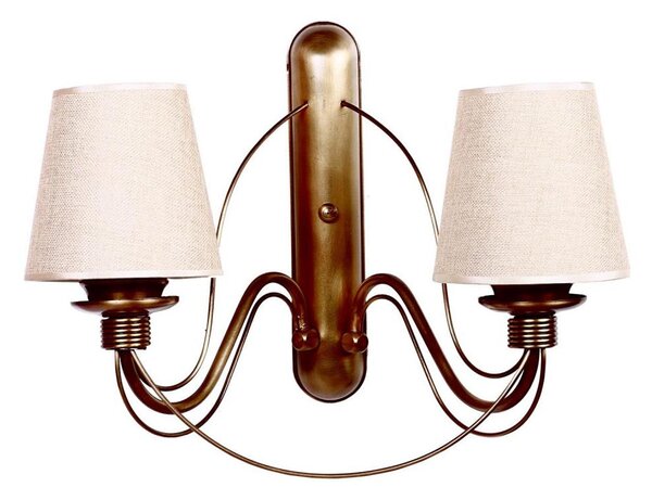 Nástěnná lampa CLASSIC 2xE27/40W/230V bronzová/béžová