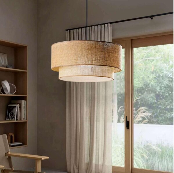 Lustr na lanku NATURA 1xE27/40W/230V hnědá
