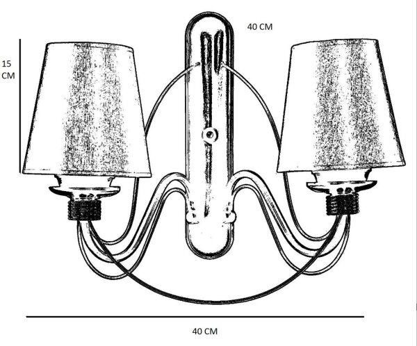 Nástěnná lampa CLASSIC 2xE27/40W/230V bronzová/béžová