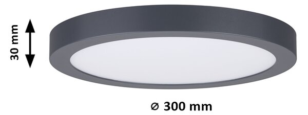 Paulmann 70988 Abia, stropní LED svítidlo, 22W 2700K, tmavě šedá, prům.30cm