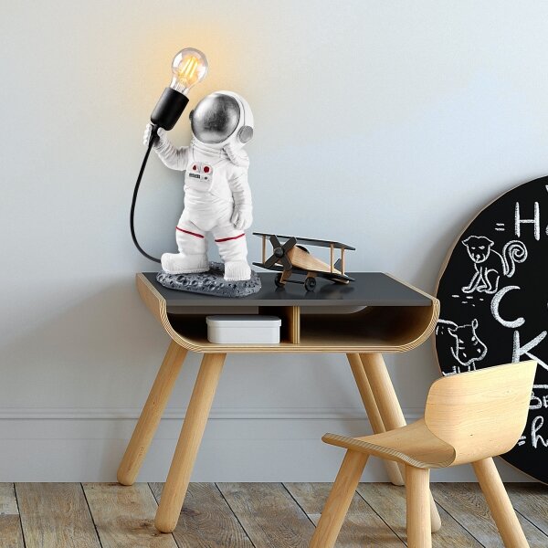 Dětská lampička ASTRONAUT 1xE27/40W/230V stříbrná/bílá