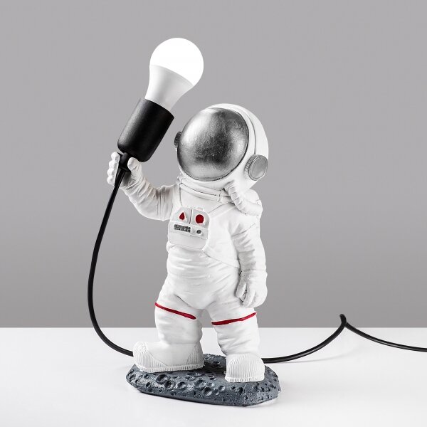 Dětská lampička ASTRONAUT 1xE27/40W/230V stříbrná/bílá