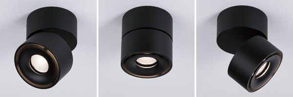 Paulmann 93371 Spircle, černé stropní bodové svítidlo, 8W LED 3000K, výška 8,3cm