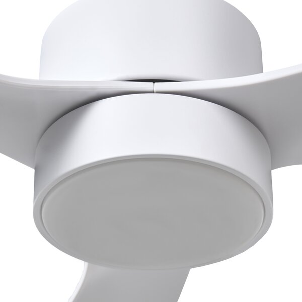 Stropní ventilátor se světlem PRASLIN s dálkovým ovládáním LED Bílá