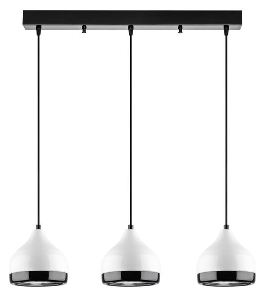 Lustr na lanku YILDO 3xE27/40W/230V bílá/černá