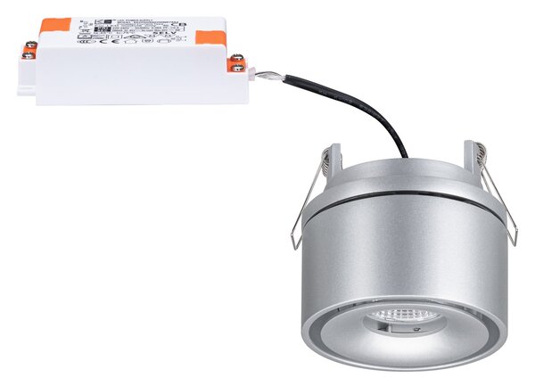 Paulmann 93374 Spircle, matně chromová zápustná bodovka, 8W LED 3000K, prům. 7,8cm