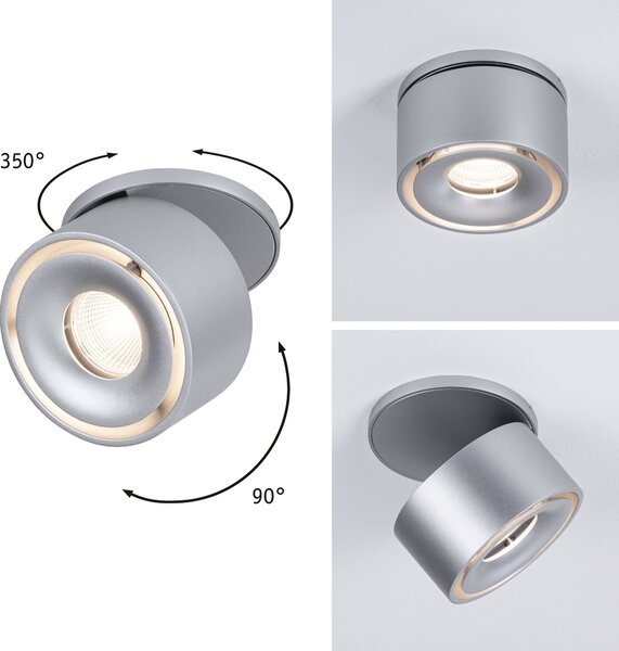 Paulmann 93374 Spircle, matně chromová zápustná bodovka, 8W LED 3000K, prům. 7,8cm